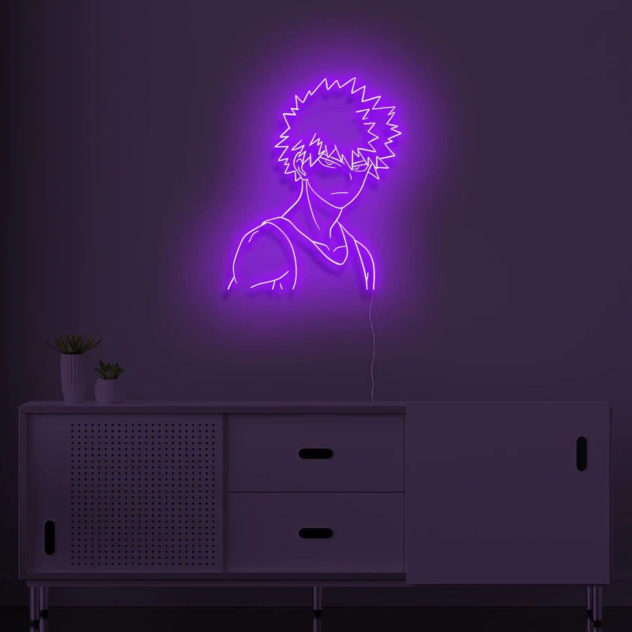 Katsuki Bakugo custom anime neon sign