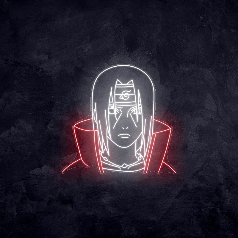 Itachi Uchiha custom anime neon sign