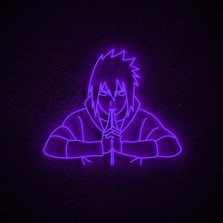 Sasuke Uchiha custom anime neon sign