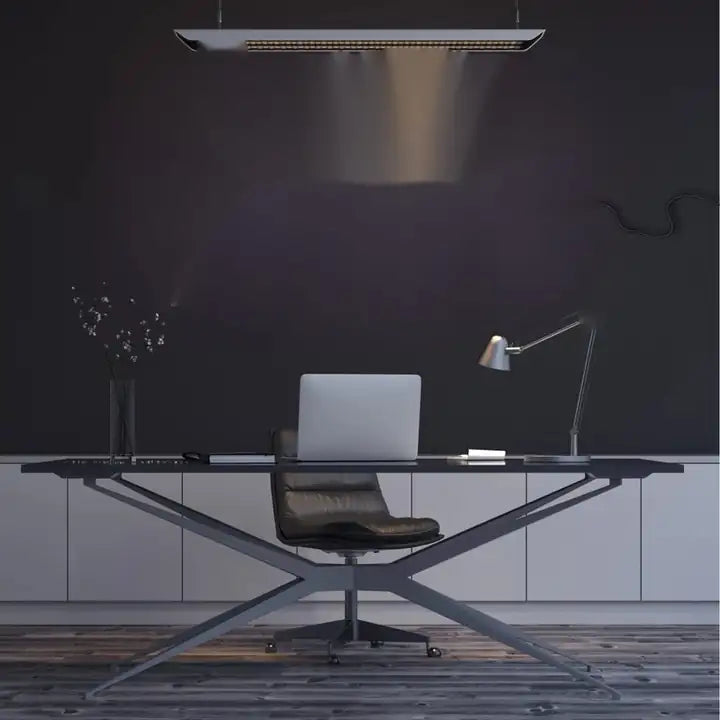 Office interior with a neon lettering concept