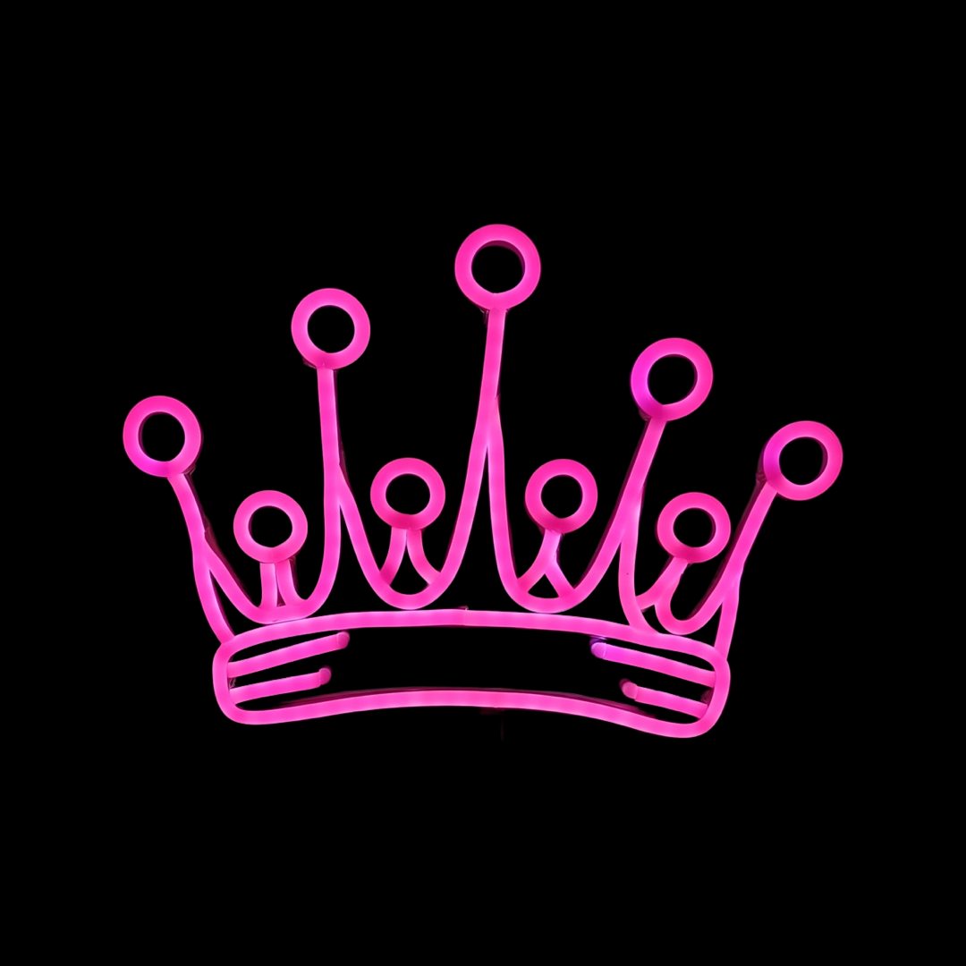 Alternate view of the Princess Crown neon headband